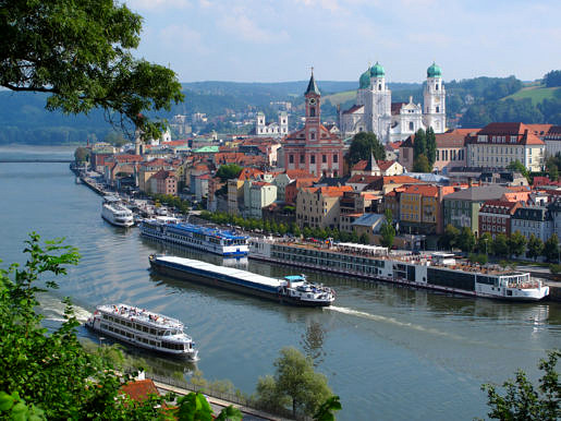 Passau vanuit de lucht